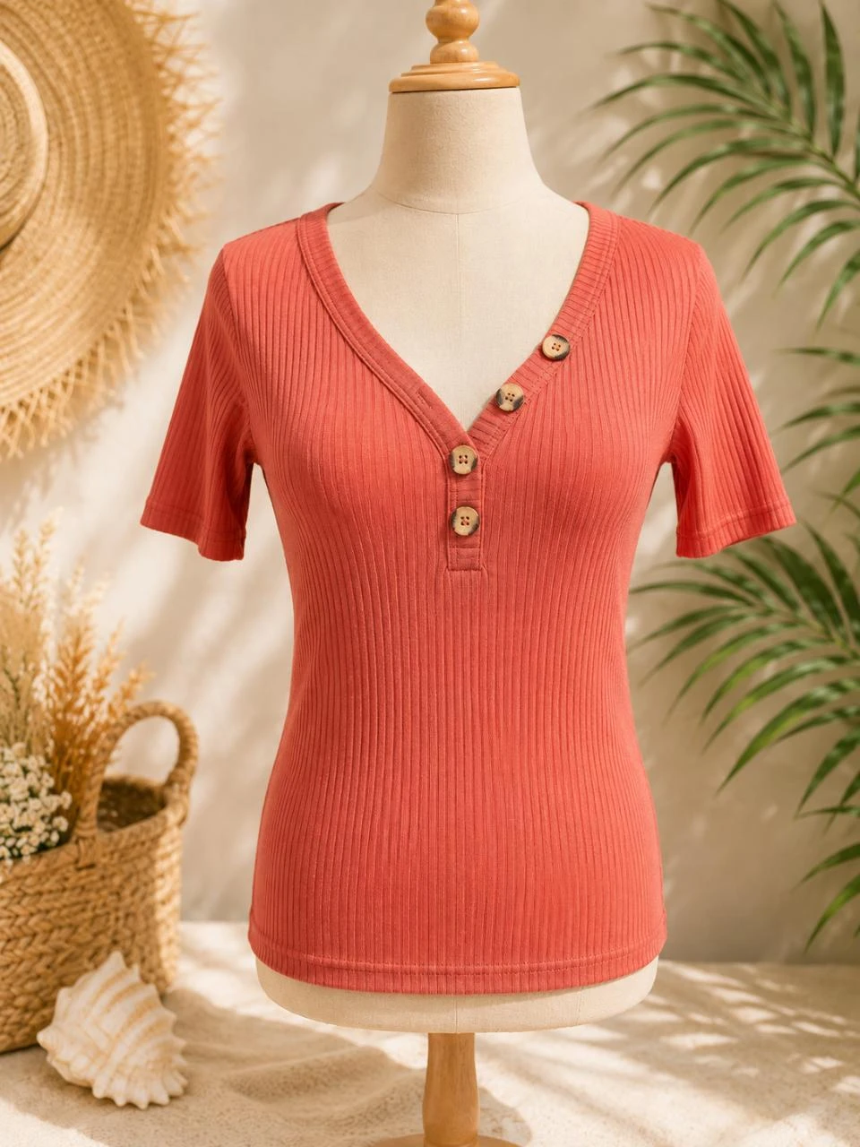 T-shirt la halle couleur brique taille M